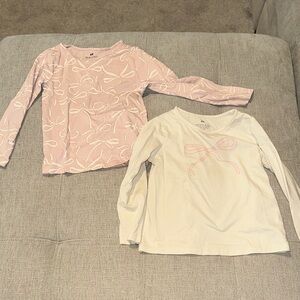 H&M Kids Long Sleeve Tops in Pink and Cream